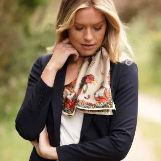 Slate Gray Safari Large Silk Square Scarf - See Our Butterfly Scarf Tie! –  SCARF SPREE