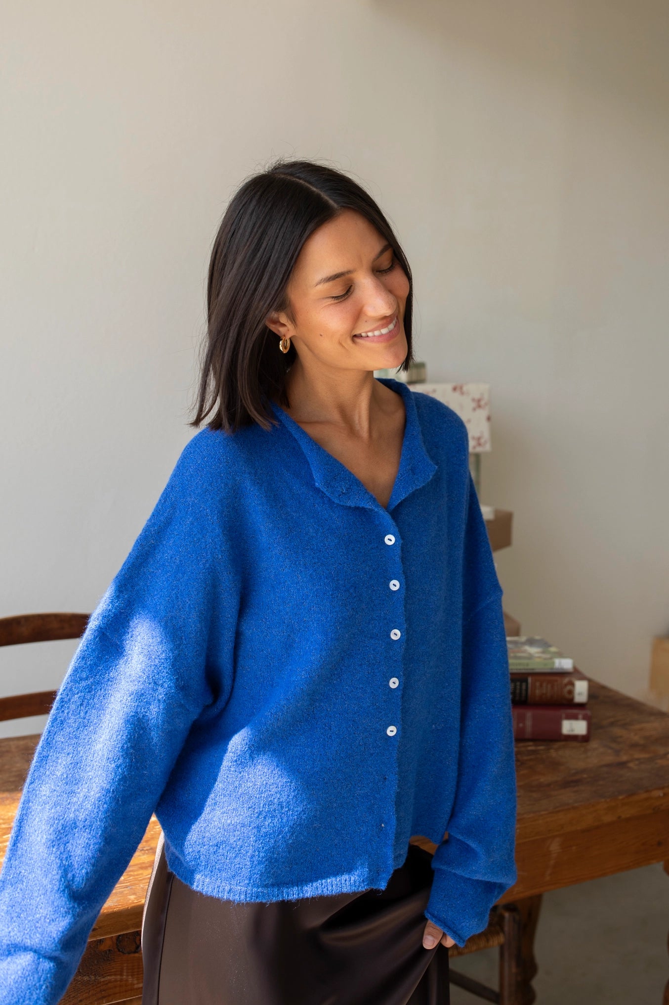 piper cardigan blue