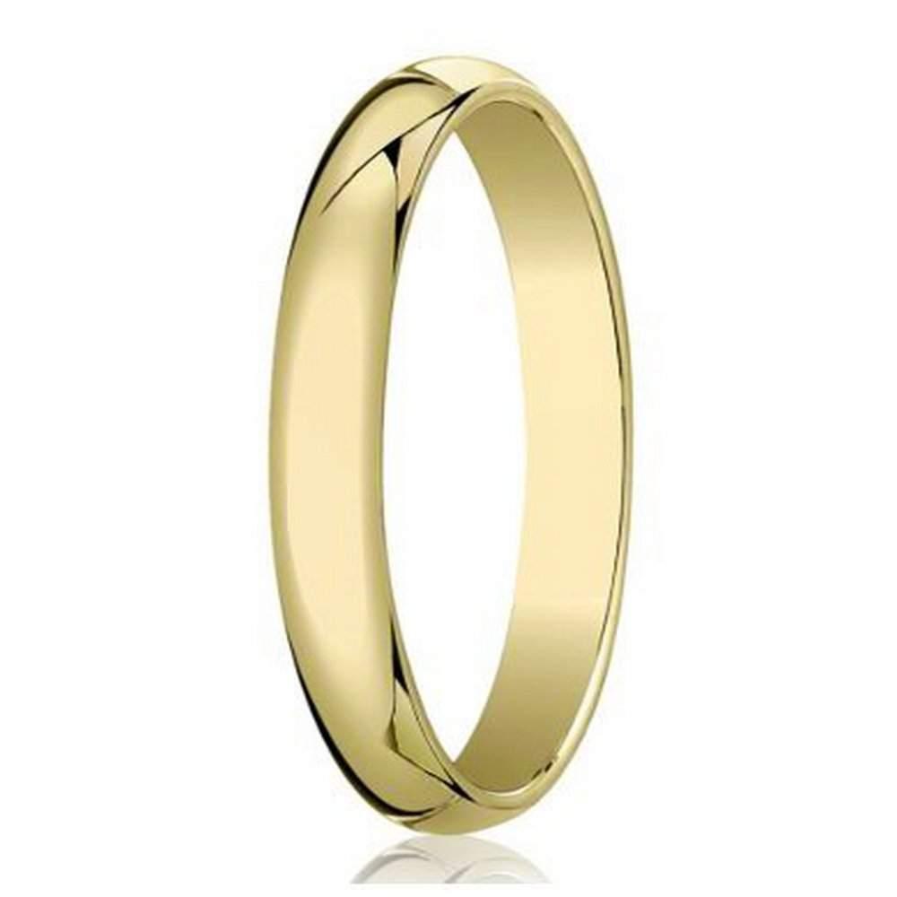 5mm Traditional Domed Polished Finish 10K Yellow Gold Wedding Band