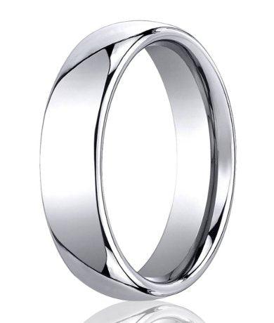 7mm Designer Cobalt Chrome Men's Wedding Ring With Silver Inlay