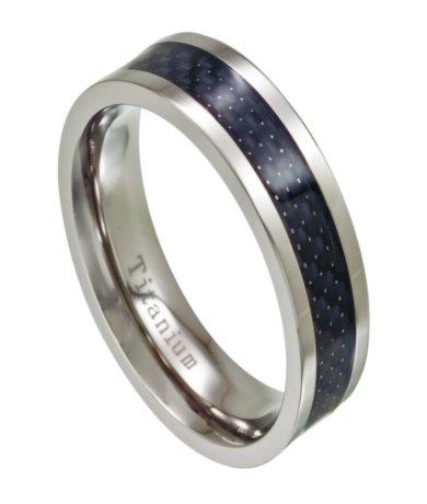 Titanium Ring with Carbon Fiber Inlay -7.9mm