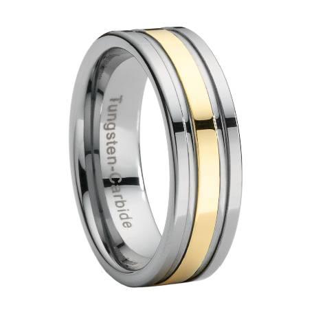 Tungsten Ring with Opal and Mother of Pearl Inlay-8mm