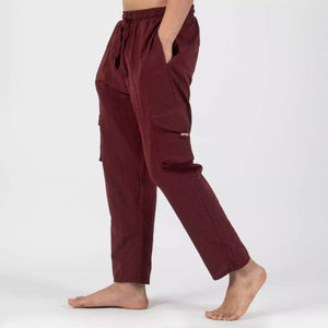 Relaxed Linen Cargo Sweatpants - Deefuel LLC