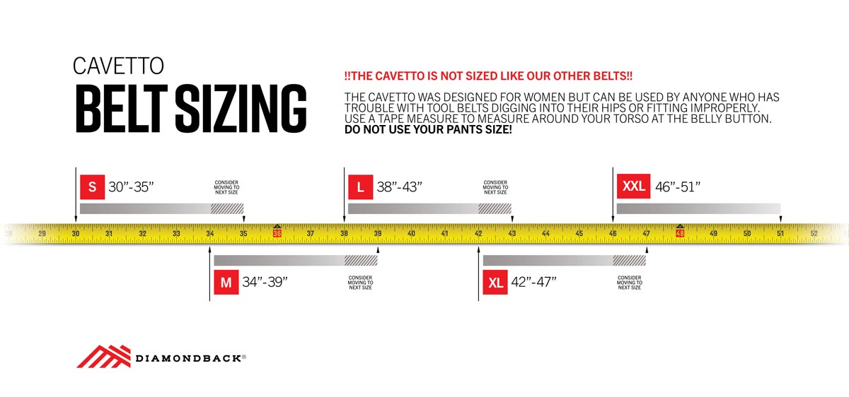 toolbelt size chart