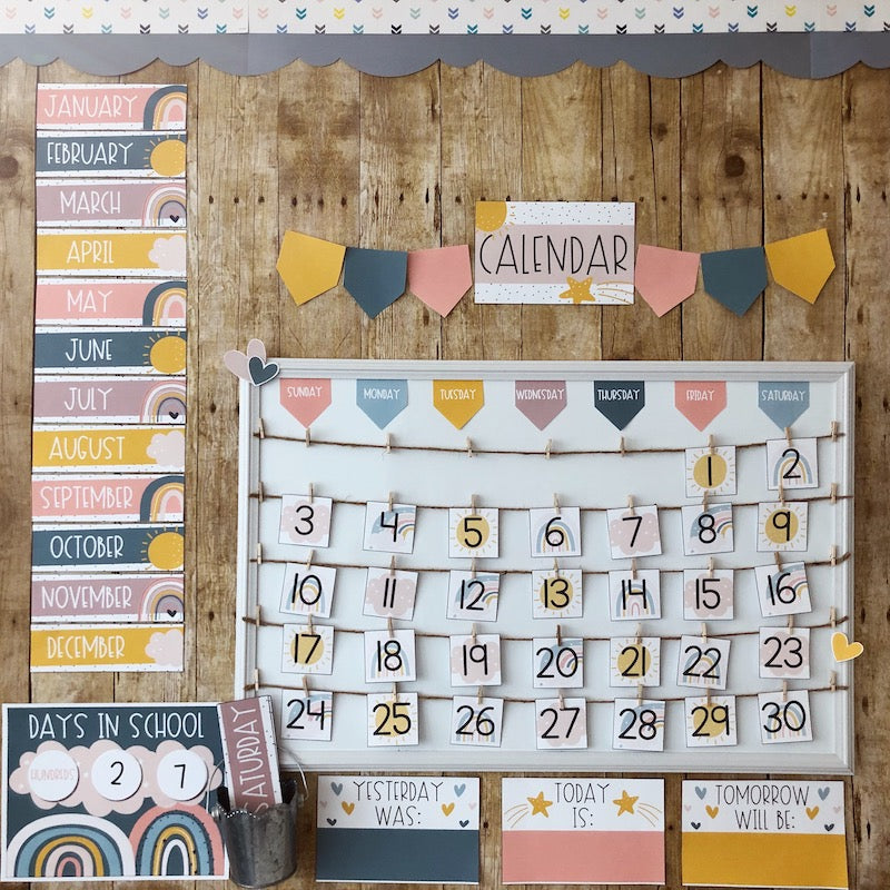 Calendar Wall with Months Along the Side