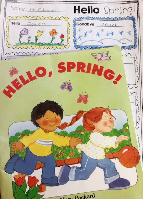 Hello Spring Goodbye Winter Book Activity