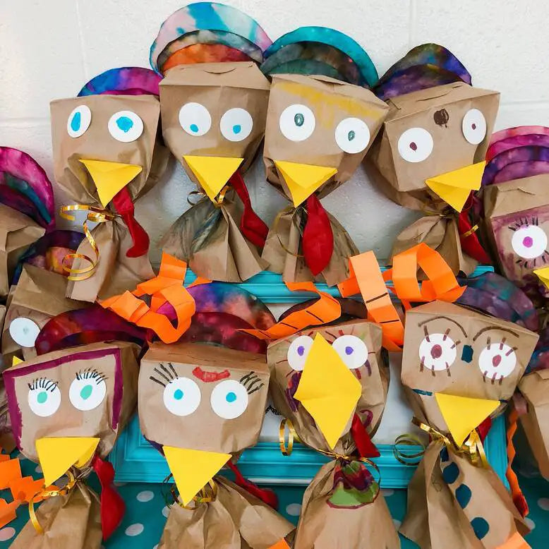 Thanksgiving Craft Paper Bag Turkeys