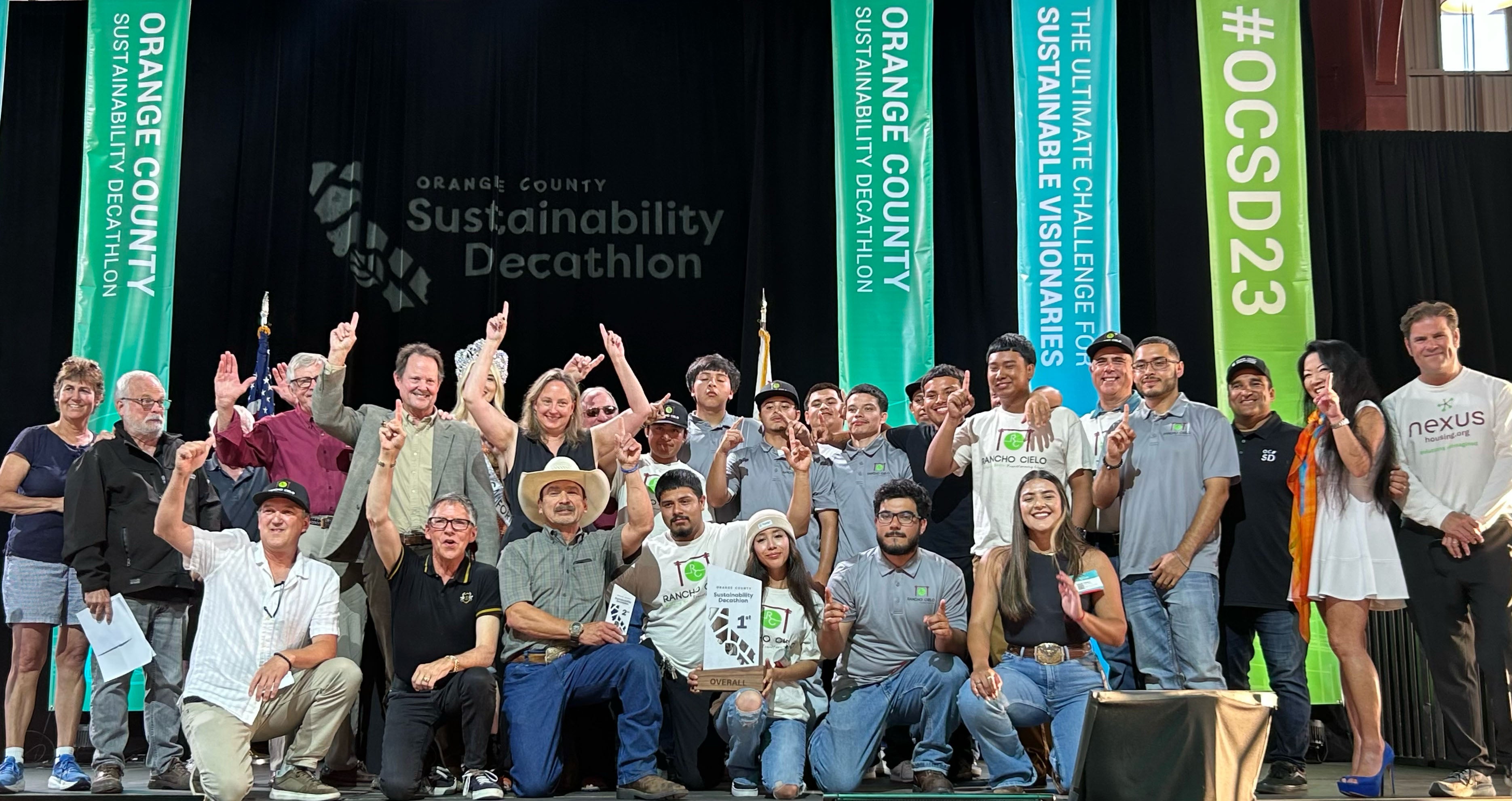 Construction and Sustainable Design Academy OVERALL CHAMPIONS with Rancho Cielo and Trophy