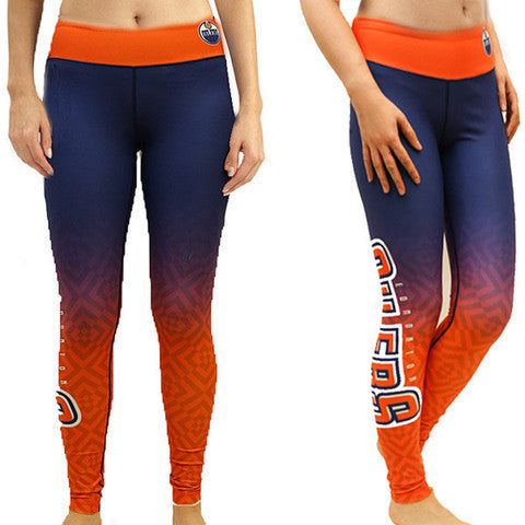 Edmonton Oilers Womens Official NHL Gradient Print Leggings | Sports ...