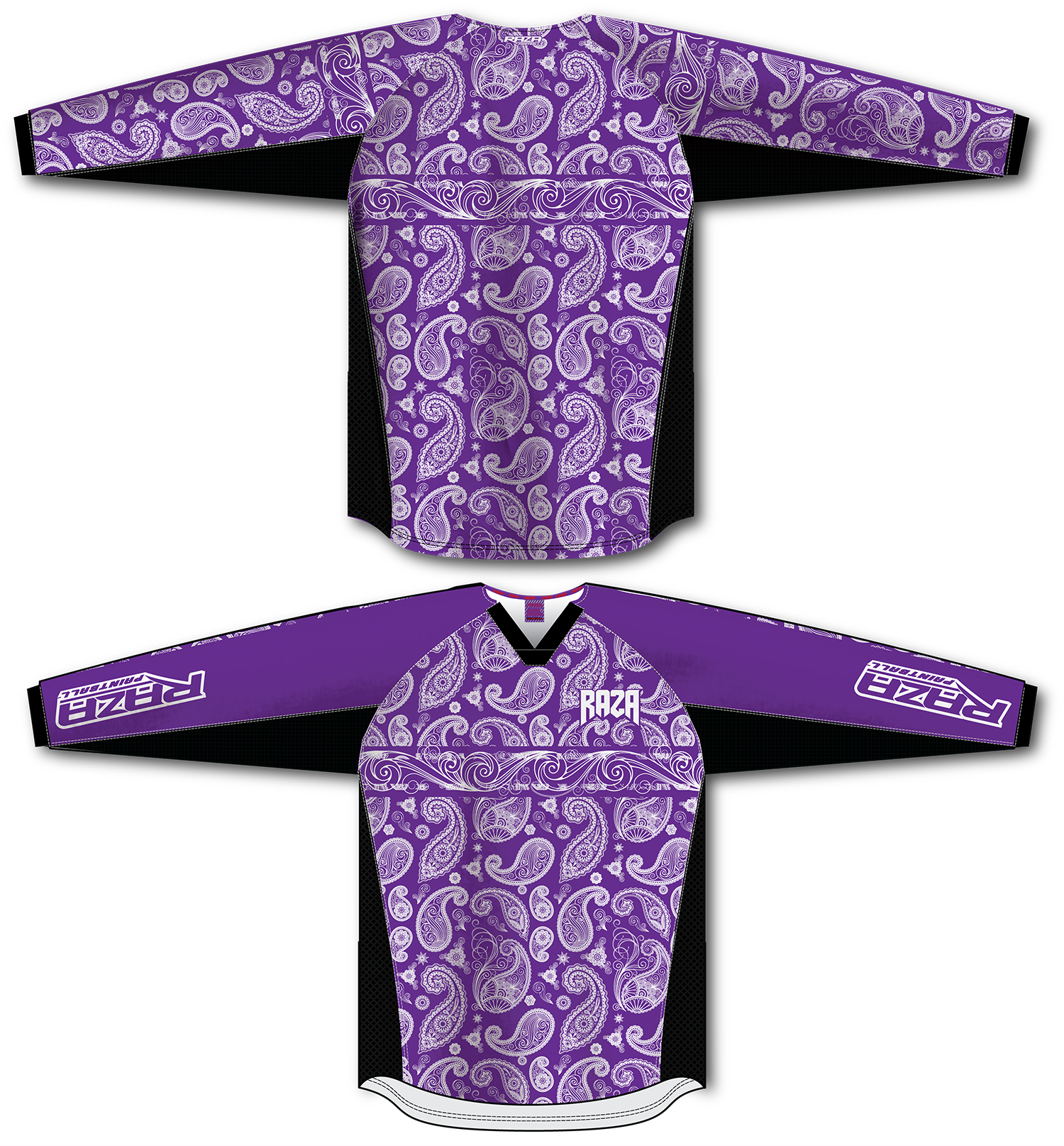 purple and white jersey