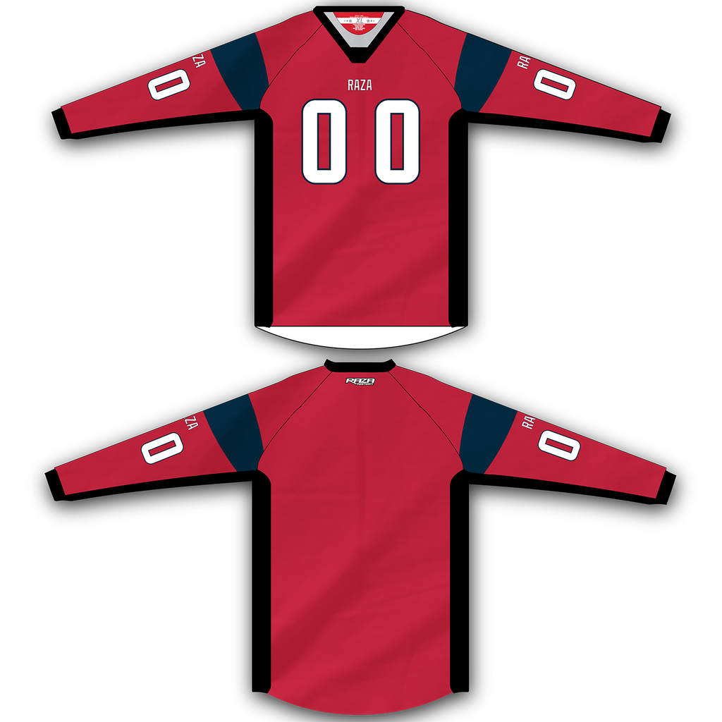 red and blue jerseys