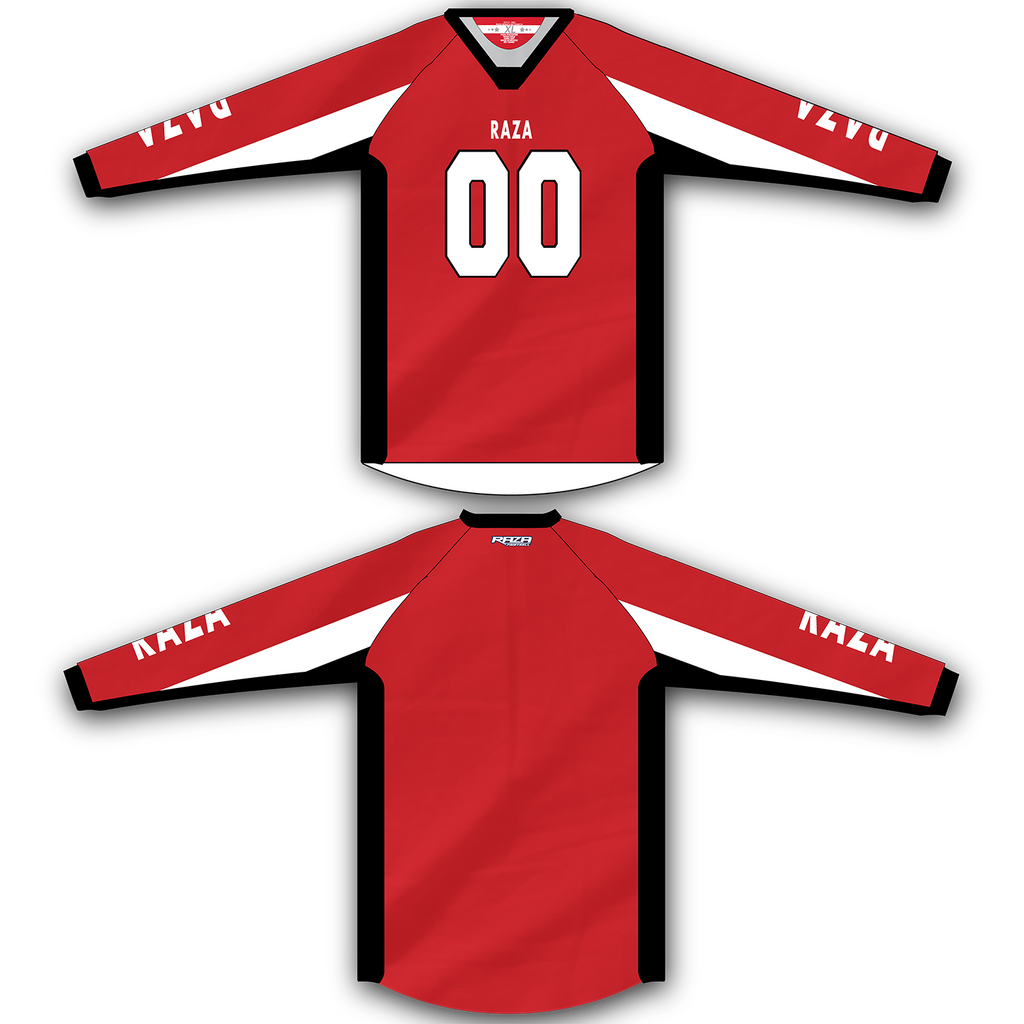 red white and black jersey