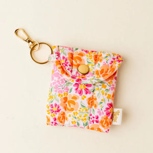 Puffy Earbud Case Keychain-Secret Garden Pink - Radiant Boutique
