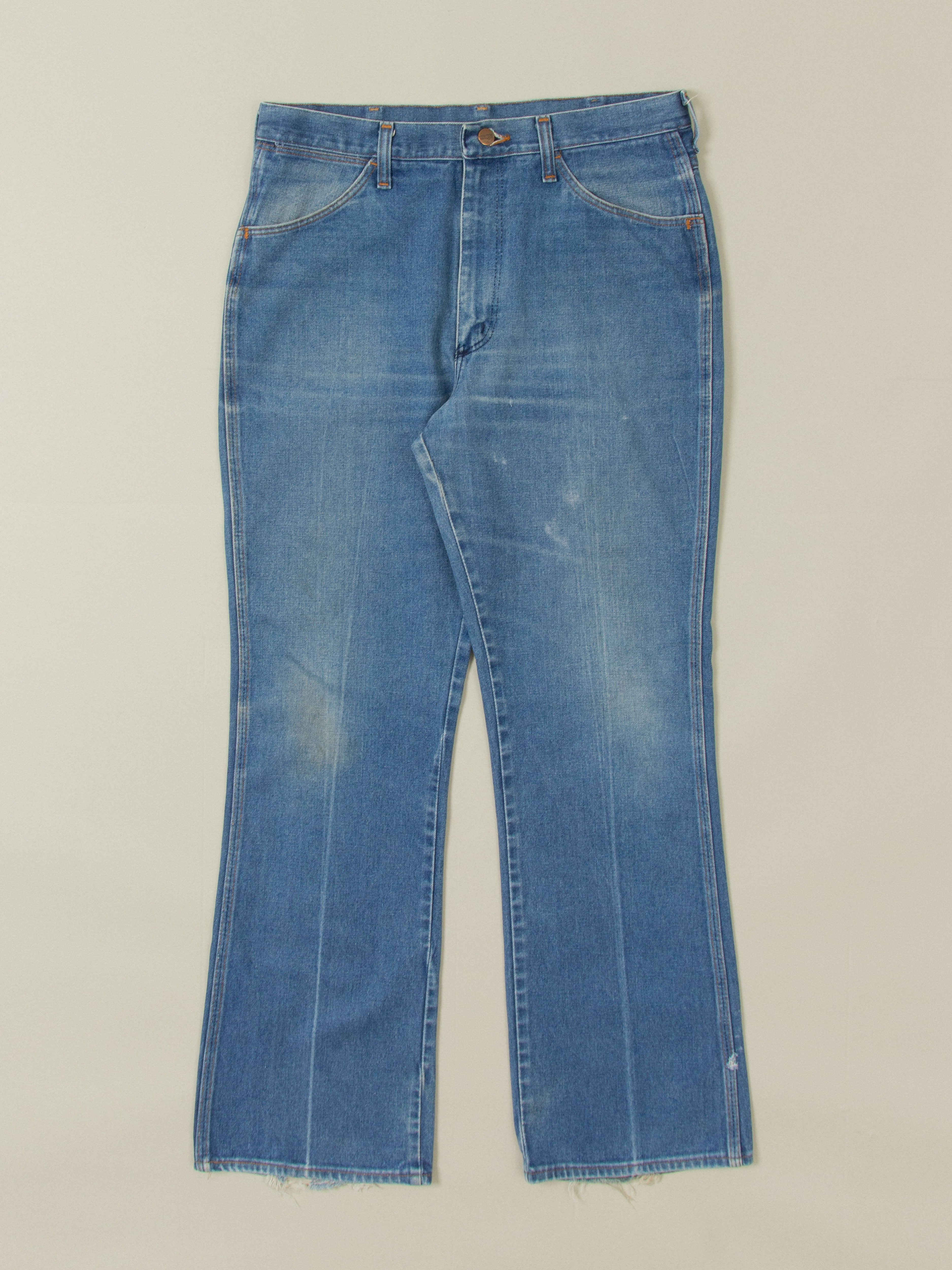 image of Vtg 1980s Wrangler Bootcut Denim Trousers - Made in USA (34x32)