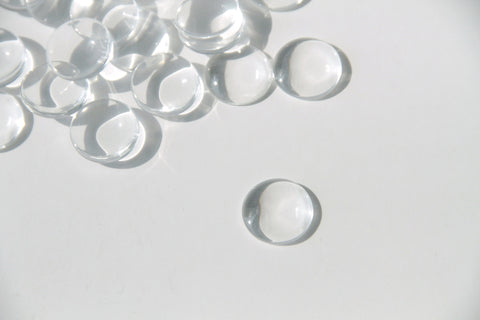 clear glass beads flat back