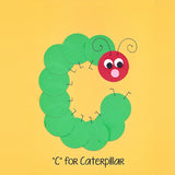 Alphabet Art Template - Upper C (Caterpillar) – Who Arted