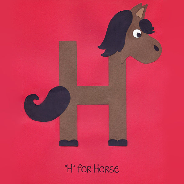 Alphabet Art Template - Upper H (Horse) – Who Arted