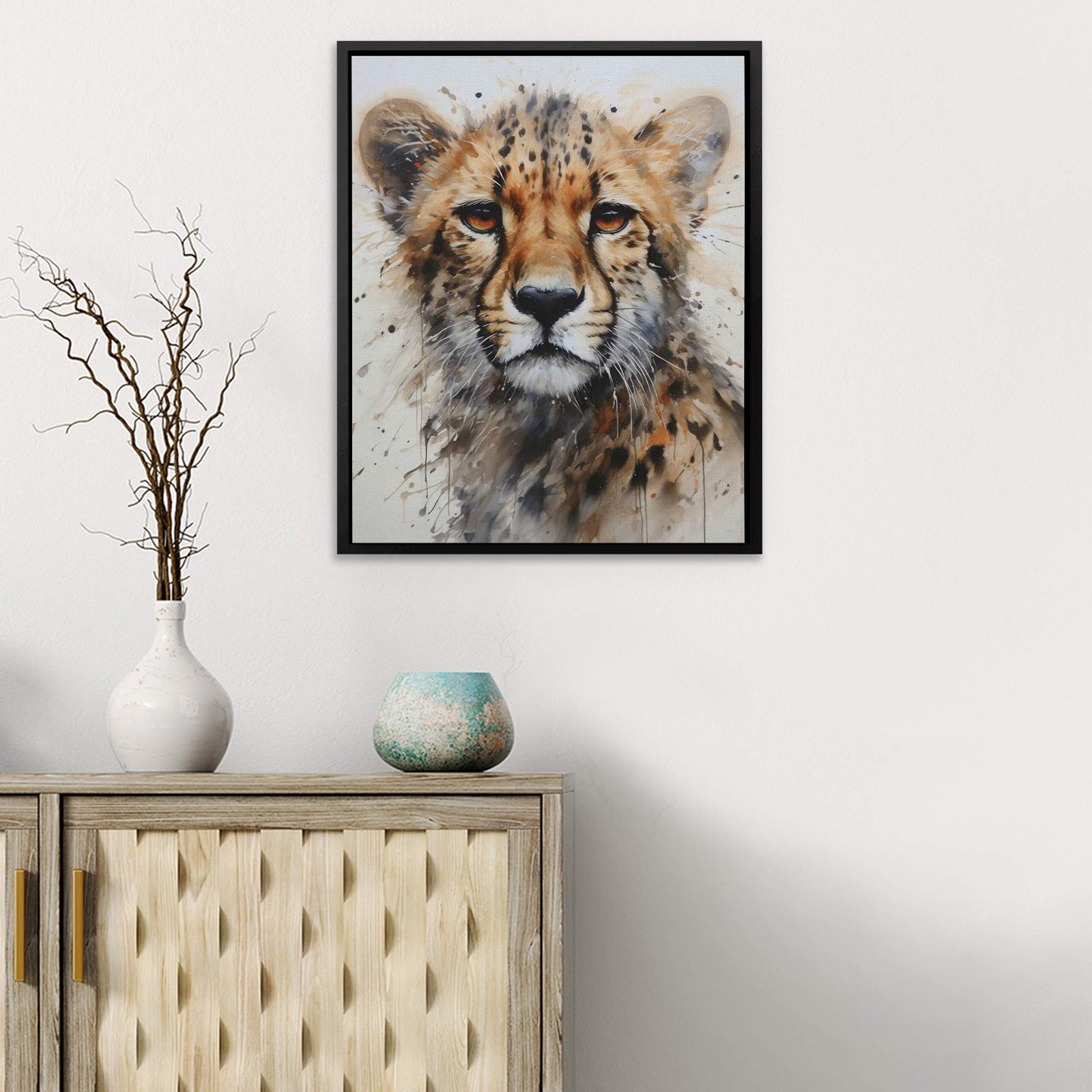 Banksy Cheetah Canvas – ClockCanvas