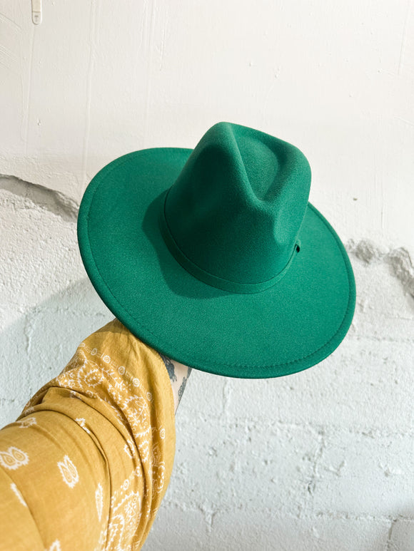 Billie Rancher Hat In Emerald Green