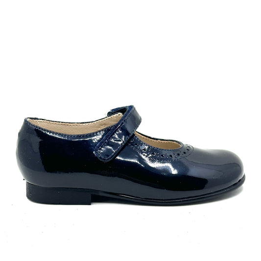 Beberlis Navy Patent Baby Mary Jane Sole mates