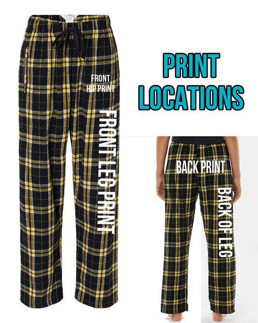 PAJAMA PANTS, Flannel, Royal Silver Plaid