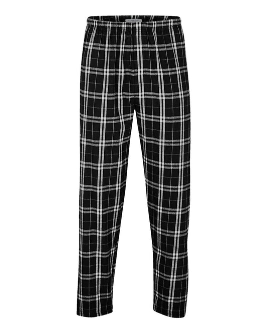 Boxercraft Unisex Flannel Pants Heritage Black Flannel Pants with Custom Text