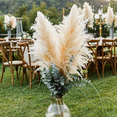 Fleurs de mariage d'herbe de pampa