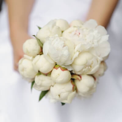 Peonies wedding bouquet