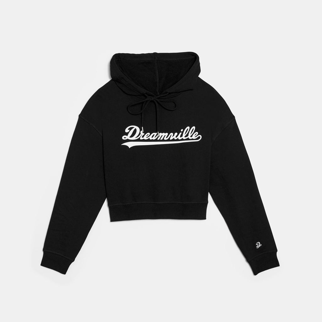 Dreamville Classic Cropped Logo Hoodie Black/White Dreamville