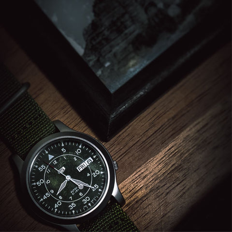 Seiko 5 Watch with Zulu Military Watch Strap