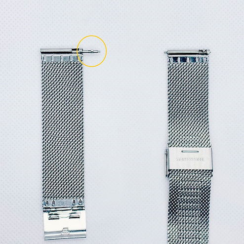 Adding quick release spring bars to milanese watch strap