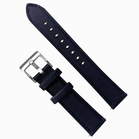 Sailcloth Watch Strap in Black from The Thrifty Gentleman