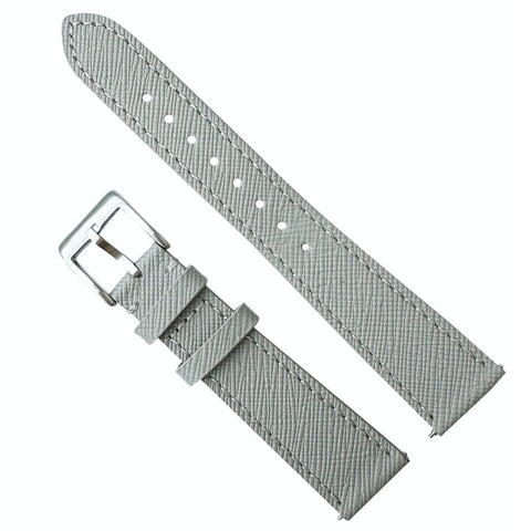 Top Grain Quick Release Genuine Leather Watch Strap in Grey from The Thrifty Gentleman