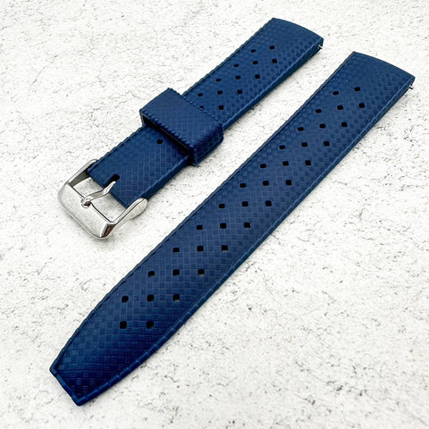 Tropical Silicone Watch Strap in Navy Blue for Rolex watch