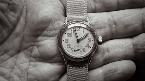 Vintage Waltham Watch Being Held In Hand