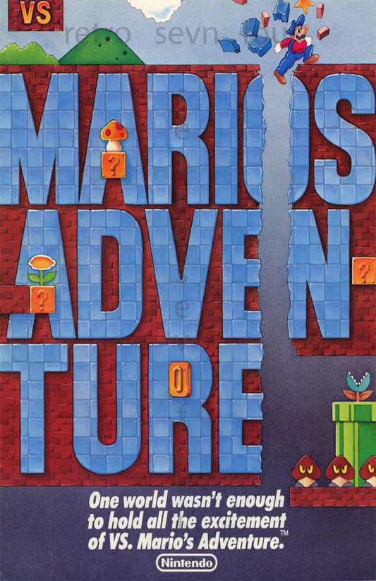 Super Mario Manga Adventures Vintage Video Game Poster – The Poster  Connection