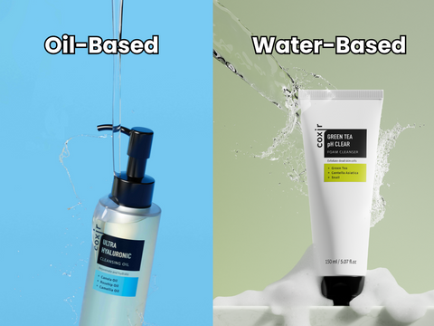 the image of oil-based cleanser and water-based cleanser