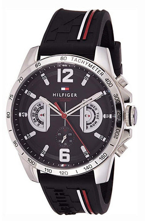 Buy Tommy Hilfiger Men’s Quartz Silicone Strap Black Dial 46mm Watch 1791473 in Pakistan