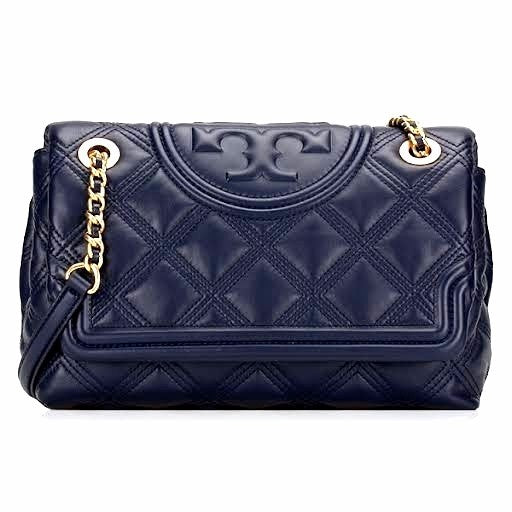 Tory Burch Fleming Soft Convertible Shoulder Medium Bag - Royal Navy