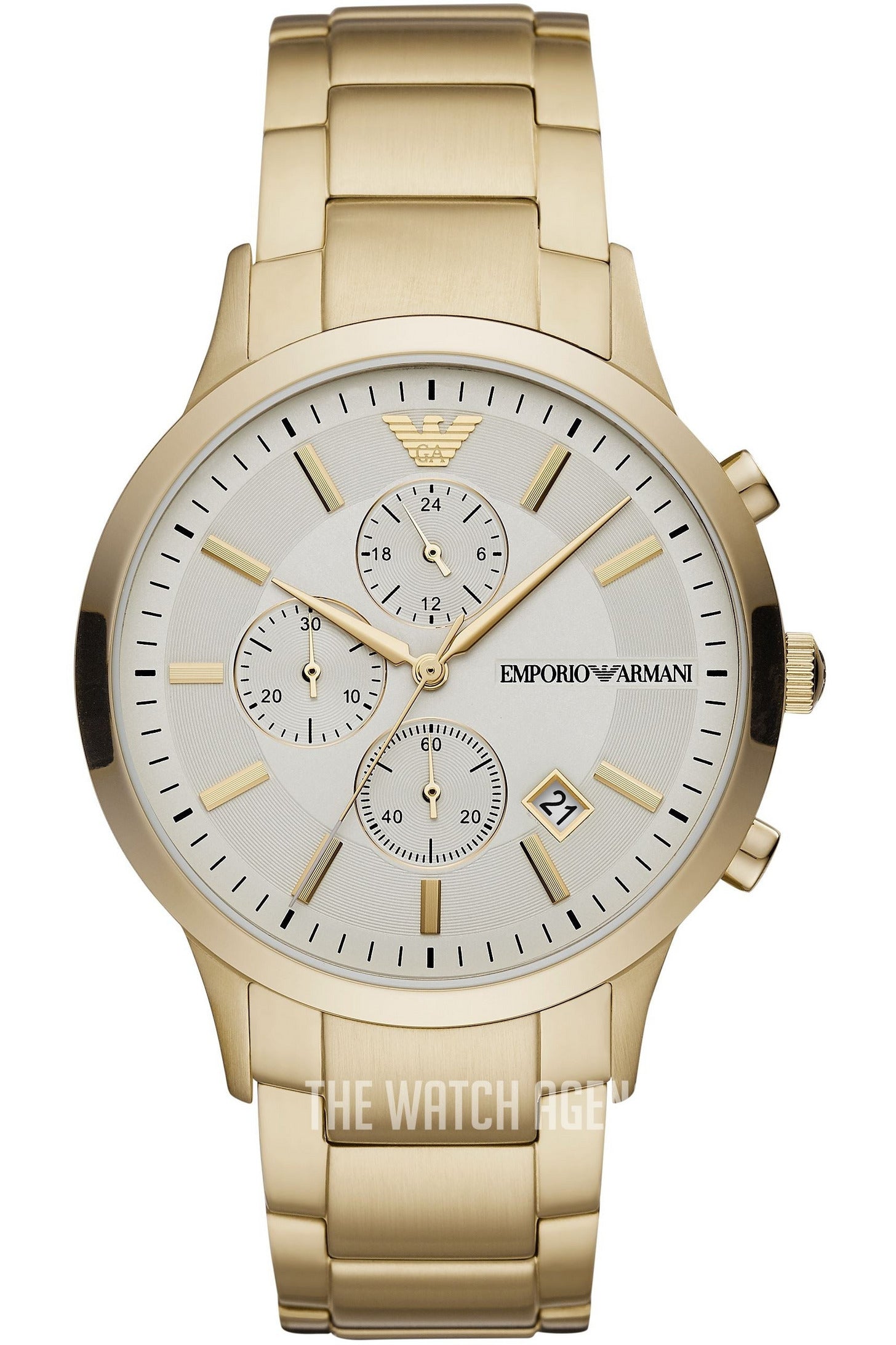 Buy Emporio Armani Watch Men's Chronograph Quartz Stainless Steel Off White  Dial 43mm 11332