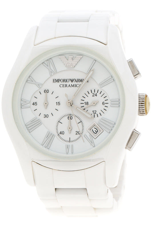 Buy Emporio Armani Men's Ceramic White Ceramic Dial Watch 1403