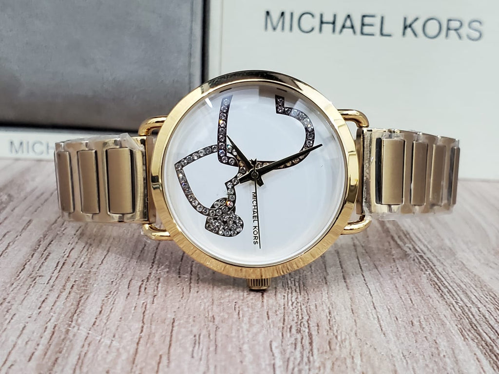 Buy Michael Kors Portia Gold Hearts Womens Watch - MK3824