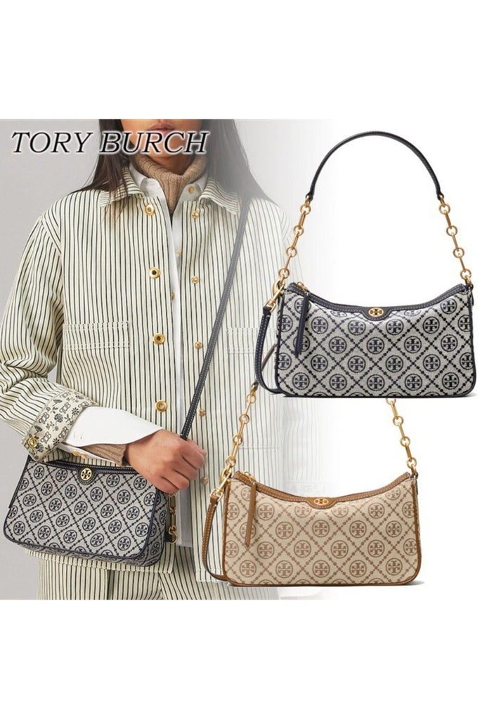 Tory Burch T Monogram Jacquard Studio Bag - 85137 | HIGH STREET PAKISTAN