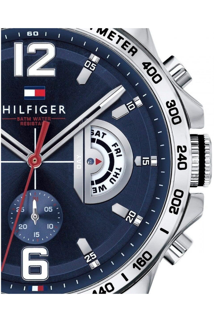 Tommy Hilfiger Men's Quartz Blue Silicone Strap Blue 46mm Watch 1791476