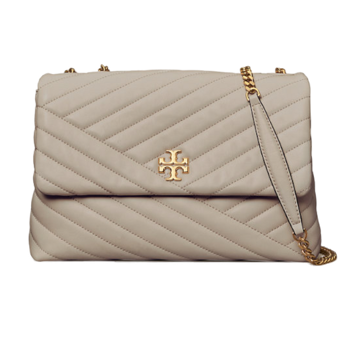 Tory Burch Kira Chevron Convertible Shoulder Bag In New Cream