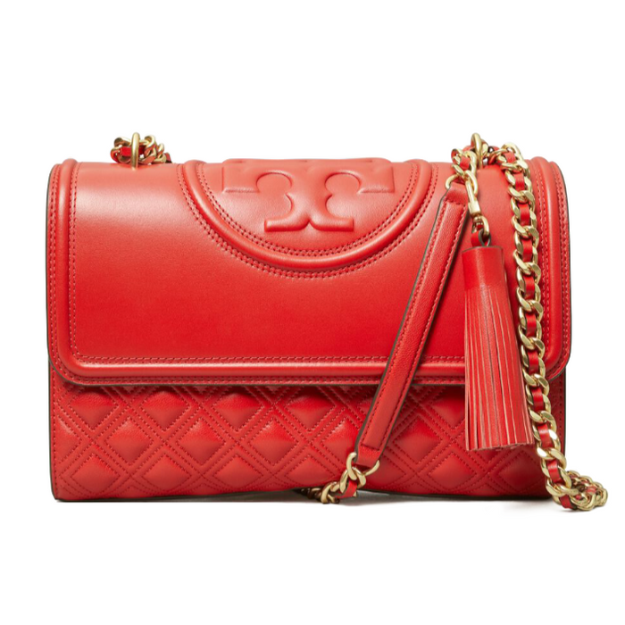 Tory Burch Fleming Convertible Shoulder Bag in Red