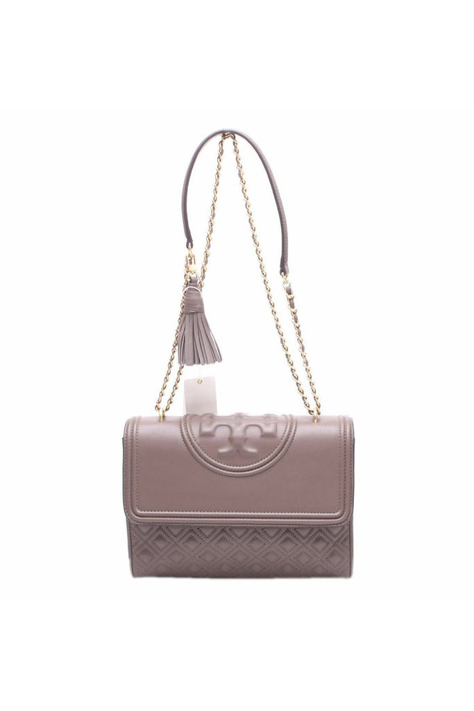 Tory Burch Convertible Shoulder Bag - 43833 Fleming Silver Maple