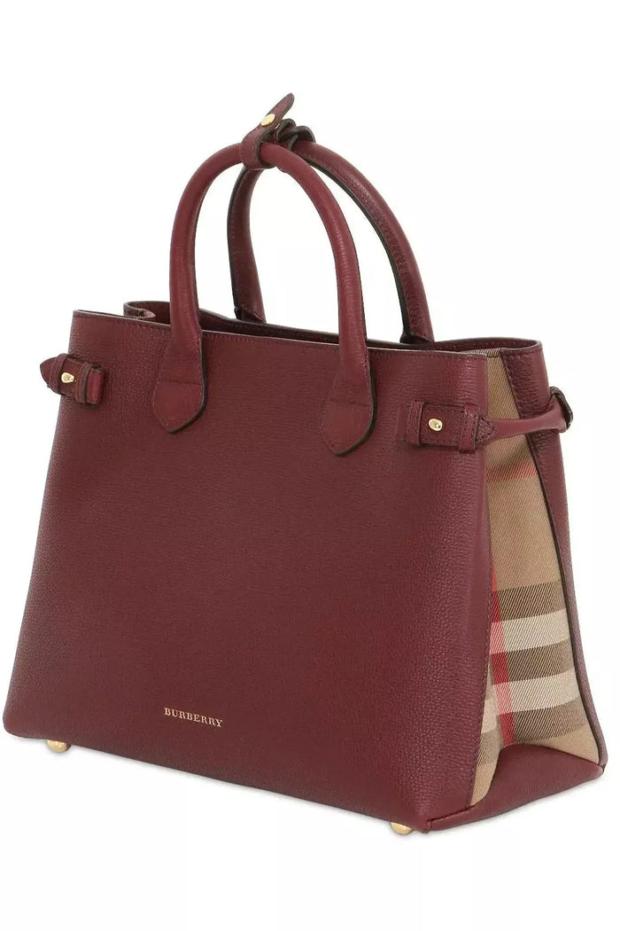 Buy Burberry Banner Bag Small - Burgundy