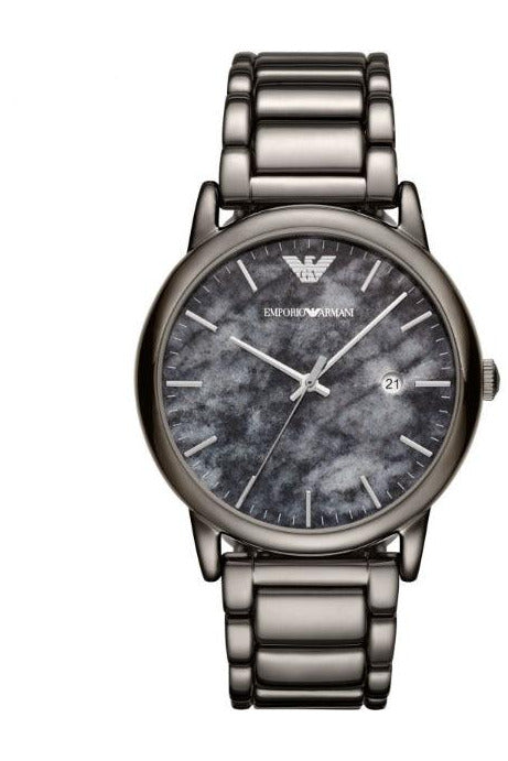 Buy Emporio Armani Luigi Grey Stainless Steel Grey Marble Dial Quartz Watch  for Gents- Emporio Armani AR 11155