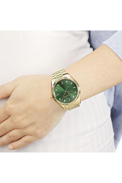 Buy Michael Kors Blake Emerald Green Dial Gold-tone Ladies Watch- MK 3226